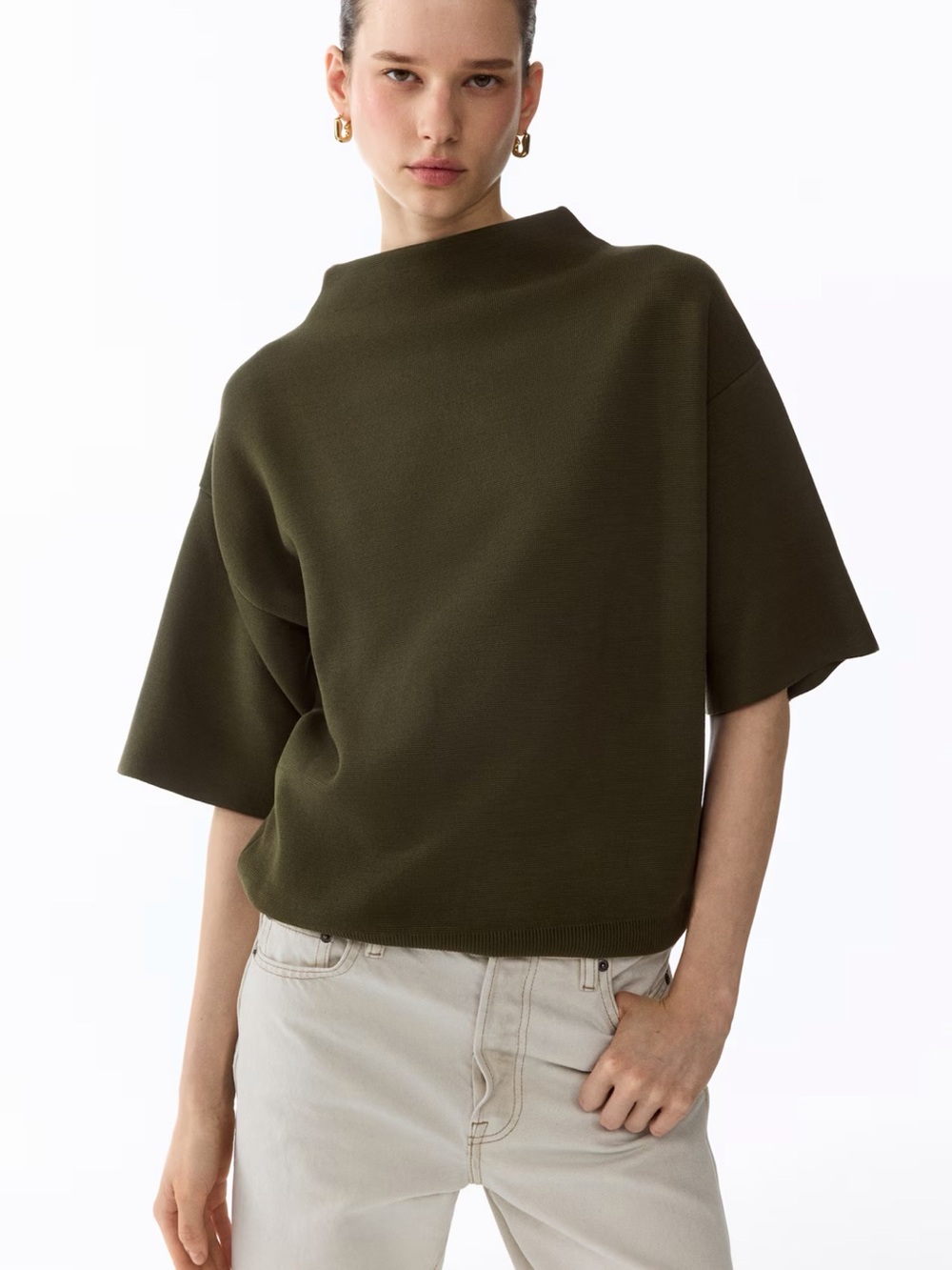 H&M Knit Mock Turtleneck Top